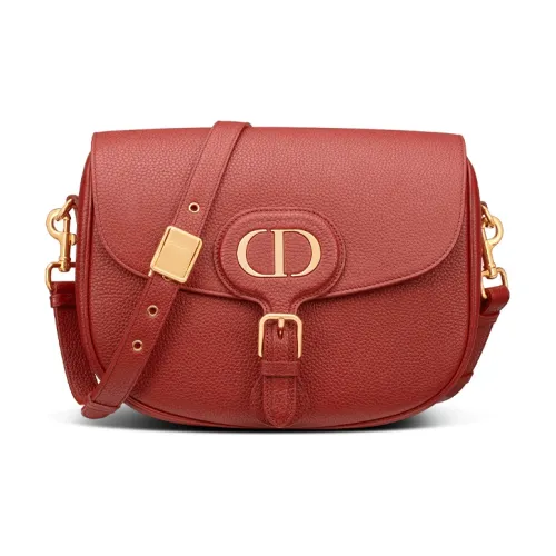 DIOR Bobby Коровья кожа Клатч Большой Женские Кирпично-красный