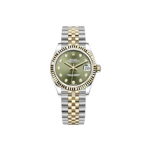 ROLEX Log Series Автоматический Механический Механизм Женские Часы 31 мм Зеленый Циферблат Оистерстил Корпус Оистерстил Ремешок