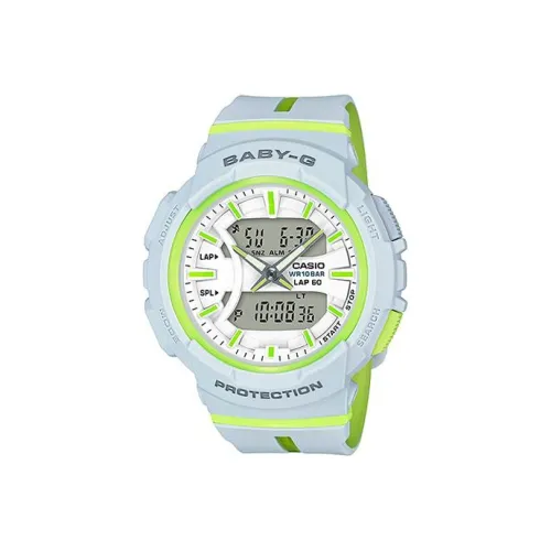 CASIO Baby G Collection Кварцевый механизм Смольный ремешок Женские часы Зеленый циферблат BGA 240L 7A