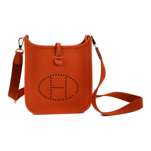 HERMES Evelyne Bullock Кожа Сумка через плечо Мини Женские Terre Battue Cuivre Red Earth Медный Красный