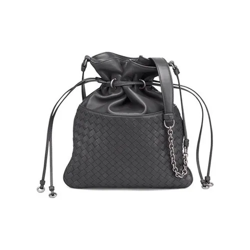 Bottega Veneta Sheepskin Bucket Bag Shoulder Bag Women's Black Bottega Veneta Овчина Сумка-ведро Плечевая сумка Женская Черная