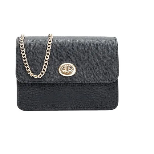 COACH Bowery Искусственная кожа Сумка через плечо Маленькая Женская Черная