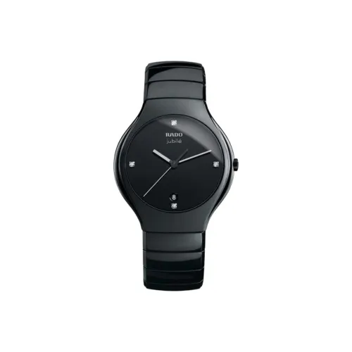 RADO Realme Collection Кварцевый механизм Женские часы 40 мм Черный циферблат Керамические корпуса Керамический ремешок