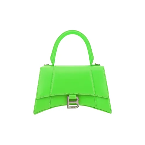 Balenciaga HOURGLASS Сумка из гладкой коровьей кожи через плечо женская неоновый зеленый
