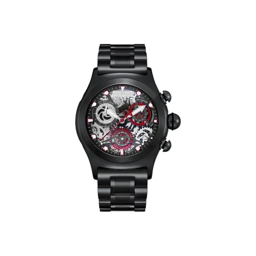 REEF TIGER Aurora Collection Big Explosion Кварцевый механизм Часы Мужские Черный циферблат RGA792 GHHR