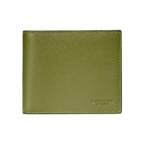 COACH 3 IN 1 Wallet Телячья кожа Кошелек Мужской Оливково-зеленый Amazon Зеленый