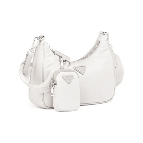 PRADA RE EDITION Нейлон Подмышечный Сумка Женская Белая