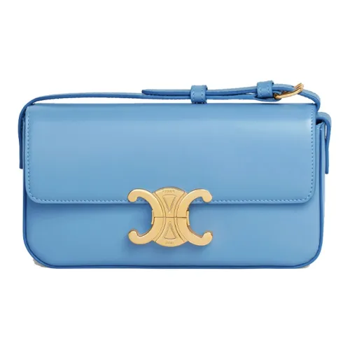 Celine Claude Коровья кожа Сумка на плечо Сумка Сумка через плечо Сумка через плечо Женская Лазурь далёкого неба