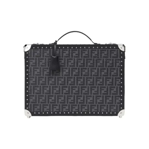 FENDI Твердый дорожный чемодан сумка чехол средний мужской черный
