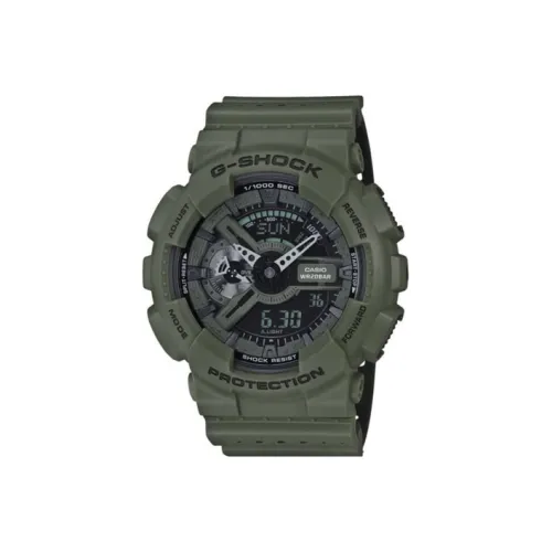 CASIO Liquid Crystal Analog Dual Display Series G SHOCK Collection Кварцевый механизм Смольный ремешок Часы
