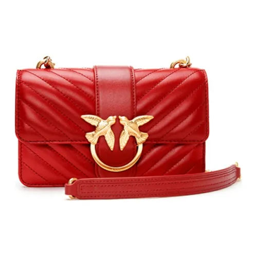 PINKO Quilt Овчина Swallow Сумка Сумка через плечо Мини Женские Красный