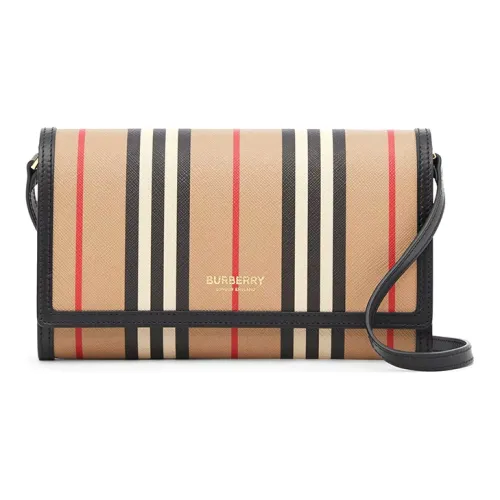 Burberry Винтаж Хлопок Кошелек Сумка через плечо Сумка на плечо Женская Архивный Бежевый