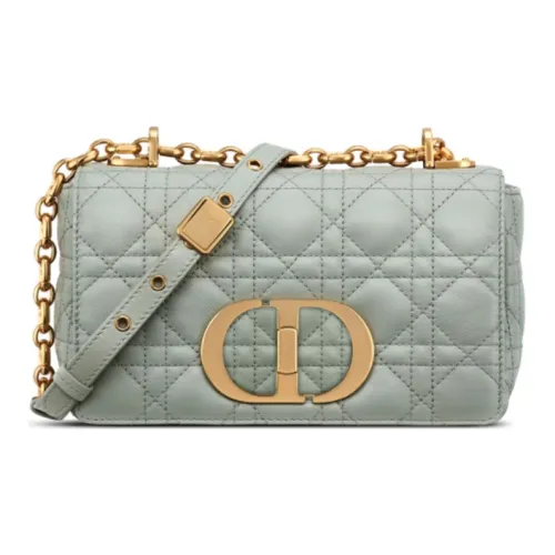 DIOR Caro Мягкая Корова Кожа Сумка Сумка через плечо Сумка через плечо Маленькая Женская Серый