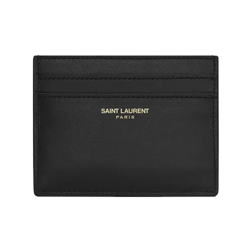SAINT LAURENT Гладкая кожа Держатель для карт Держатель для карт Мужской Черный