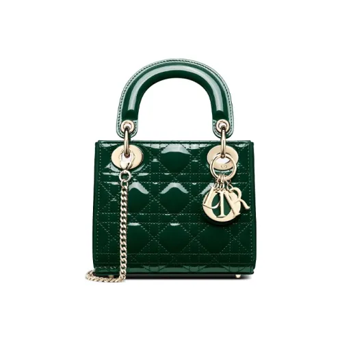DIOR Lady Dior Mini Сумка Lady Dior Сумка Сумка через плечо Сумка через плечо Мини Сумка Женская Сосновый Зеленый
