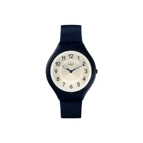 SWATCH SKIN Collection Кварцевый механизм Унисекс Часы 40 мм Бежевый циферблат Часы Пластиковый корпус Часы Силиконовый ремешок SVUN101