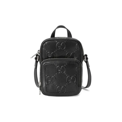 GUCCI Чехол для телефона из кожи сумка через плечо сумка через плечо унисекс черный