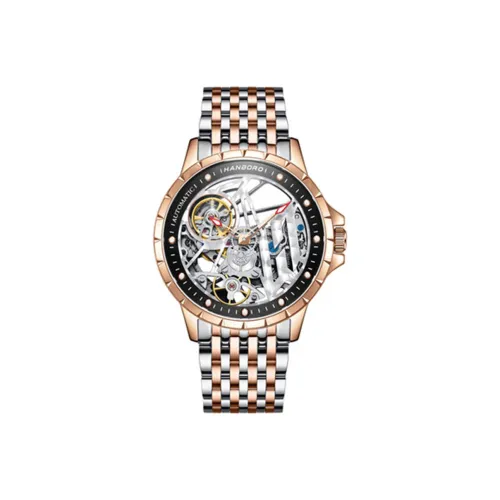 HANBORO Hollow Series Автоматический Механический Механизм Часы Мужские Часы Черепный Циферблат HBR906,2 мм