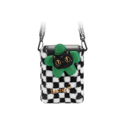 Британский музей Плюшевая сумка через плечо Маленькая Унисекс Бежевый Шахматный узор