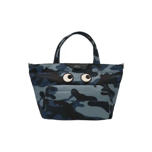 Anya Hindmarch Нейлоновая сумка унисекс синего цвета