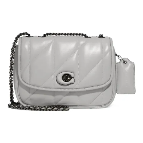 COACH Pillow Madison Nappa Мягкая кожа Сумка через плечо Средняя Женская Голубино-серый