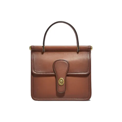 COACH Willis Кожа Сумка Сумка через плечо Сумка через плечо Маленькая Женская Потертый Коричневый