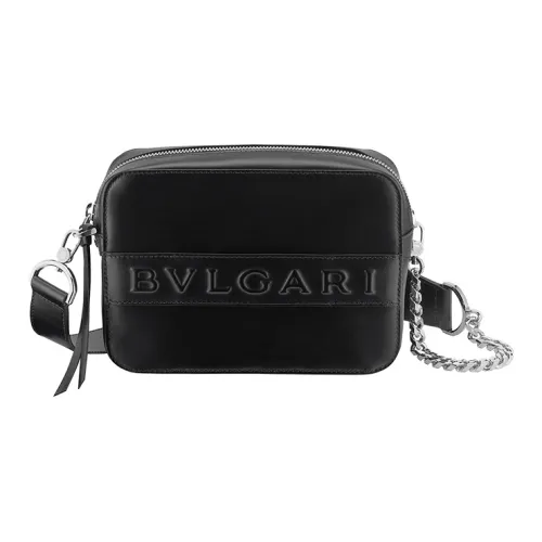 BVLGARI Телячья кожа Camera Сумка Женская Черная