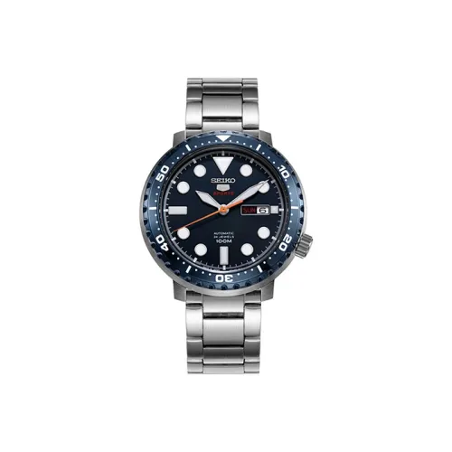 SEIKO Series 5 Автоматический Механический Механизм Нержавеющая Сталь Ремешок Часы Мужские Синий Циферблат SRPC63J1