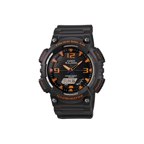 CASIO YOUTH Collection Аналоговый Цифровой дисплей Солнечный Кварцевый механизм Смольный ремешок Часы Мужские Черный циферблат