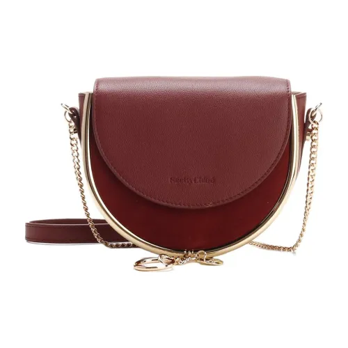 See By Chloe Телячья кожа Седло Сумка Сумка через плечо Сумка на плечо Стандартная Женская Красная