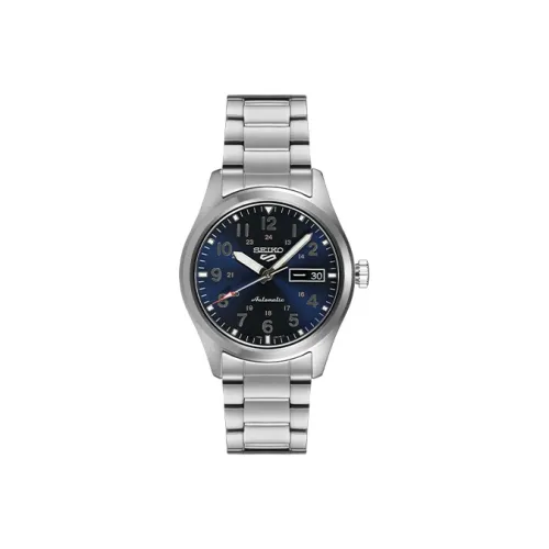 SEIKO Механический механизм Мужская серия 5 Часы 39,4мм*13,2мм Синий