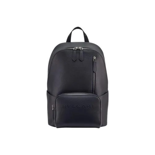 BVLGARI Телячья кожа Нейлон Курьерская сумка Рюкзак Большой Мужской Черный