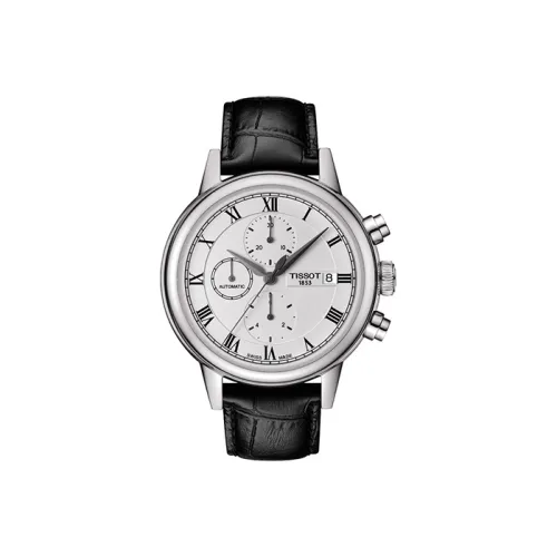 TISSOT Carson Elite Series Автоматический Механический Часы Мужские 42,3 мм Белый Циферблат
