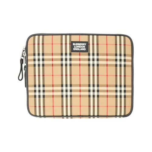 Burberry Хлопок Клатч Унисекс Архивный Бежевый