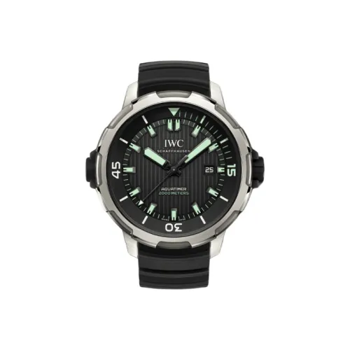 IWC Ocean Time Series Автоматический Механический Часы Мужские 46 мм Черный Циферблат Титан Корпус Часов