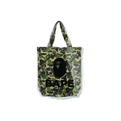 A BATHING APE BAPE совместная линия Хлопок Тоут Сумка Сумка для покупок Сумка через плечо Стандартная Унисекс Камуфляж Зеленый Розовый