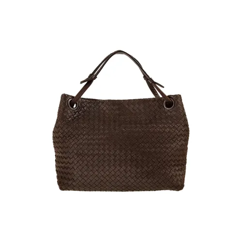 Bottega Veneta Sheepskin Tote Bag Shopping Bag Shoulder Bag Women's Dark Coffee