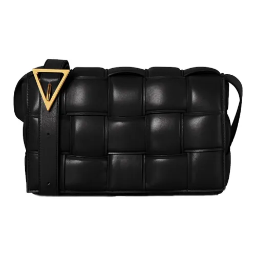 Bottega Veneta Padded Cassette Sheepskin Pillow Bag Crossbody Bag Women's Black