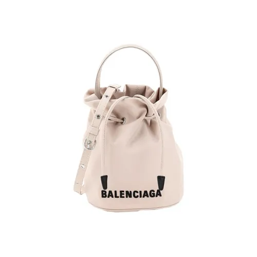 Balenciaga Нейлоновая ведрообразная сумка сумка через плечо сумка для женщин бежевый розовый