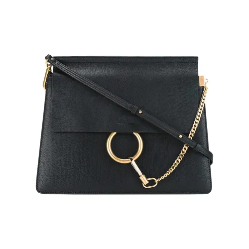 Chloe Chloé сумки Коровья кожа Сумка через плечо Большая Женская Черная