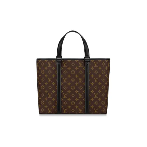 LOUIS VUITTON Сумка Tote из коровьей кожи Сумка для покупок Доска Сумка Сумка через плечо Маленькая Унисекс Темно-коричневый