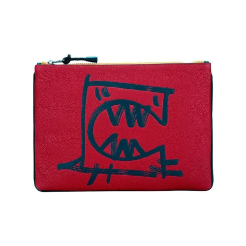 COACH × Guang YU Коллаборация Сумочка для украшений Кожа Клатч Большой Унисекс Агат