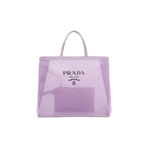 PRADA Кожа Тоут Сумка Сумка для покупок Комбинированная сумка Сумка Большая Женская Лилия