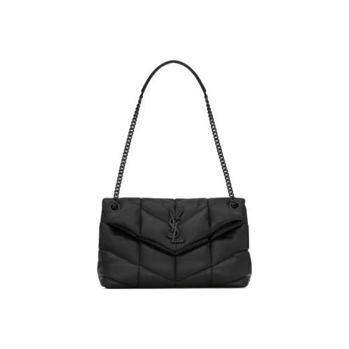 SAINT LAURENT LOULOU Овчина Цепочка Сумка через плечо Сумка на плечо Женская Черная