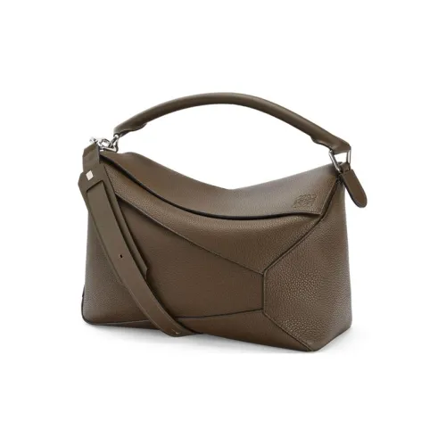 LOEWE Сумка из коровьей кожи с пазл-дизайном геометрическая сумка сумка через плечо большая сумка женская коричневая