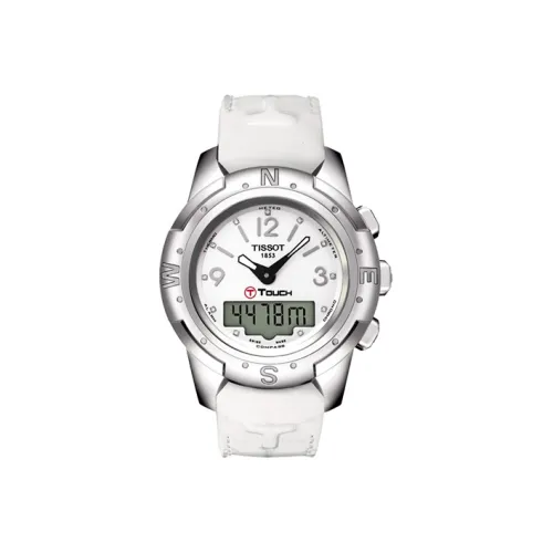 TISSOT T Touch II Collection Кварцевый механизм Мужские часы Циферблат 43,3 мм Белый Титан Корпус часов