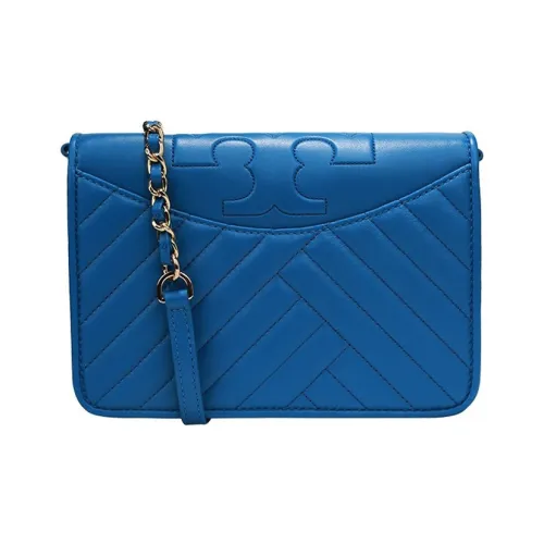 TORY BURCH Kira (Красный) Коровья кожа Плечевая сумка Маленькая Женская Синяя