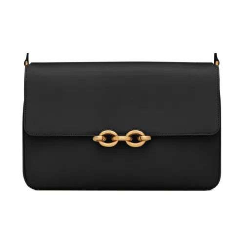 SAINT LAURENT LE MAILLON Гладкая кожа Сумка через плечо Стандартная Женская Черная