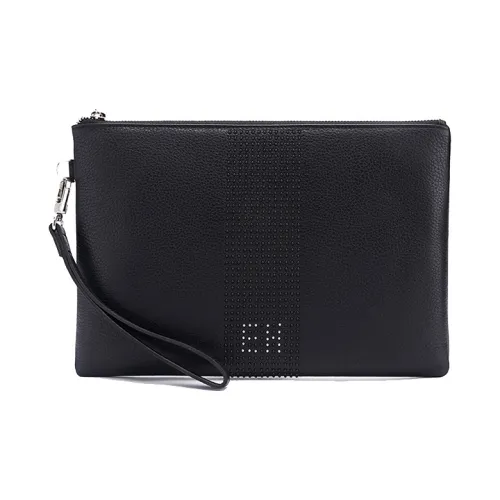 ELLE HOMME Корова Кожа Конверт Сумка Сумка через плечо Клатч Стандартный Мужской Черный