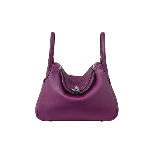 HERMES Lindy Evercolor Телячья кожа Сумка на одно плечо Женская P9 Anemone Анемона Пурпурный